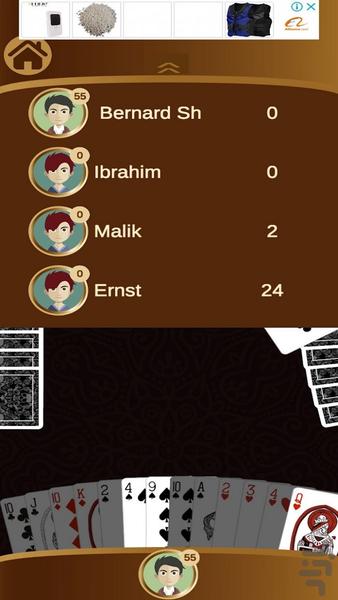 Cardzone : Hearts Online - Gameplay image of android game