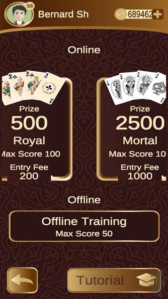 Cardzone : Hearts Online - Gameplay image of android game