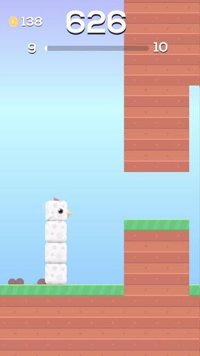 Square Bird - Flappy Chicken - Gameplay image of android game