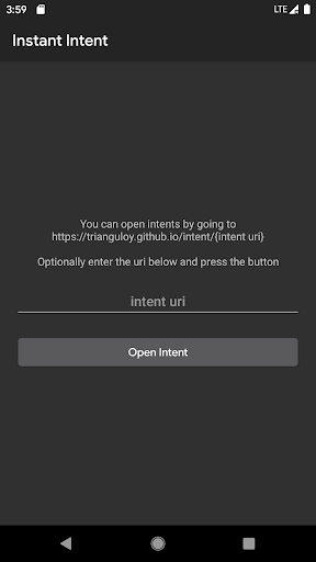 Instant Intent [Experiment] - Image screenshot of android app