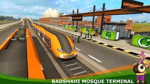 Orange Line Metro Train Game: New Train Simulator - Gameplay image of android game