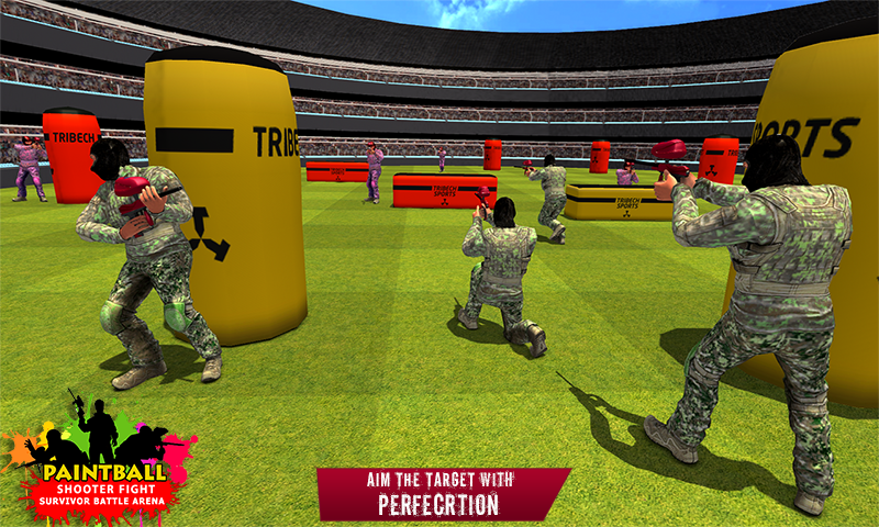 Paintball Shooter Fight : Surv - Image screenshot of android app