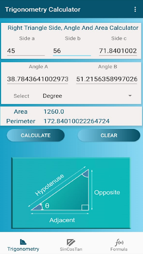 Trigonometry Calculator and Sin Cos Tan Calculator - عکس برنامه موبایلی اندروید