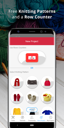 Knitting Genius, learn to knit - Image screenshot of android app