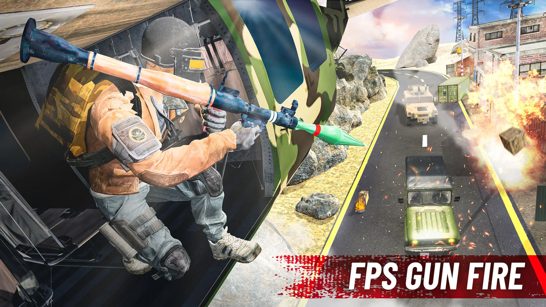 Fps Real Commando Mission Game - Gameplay image of android game