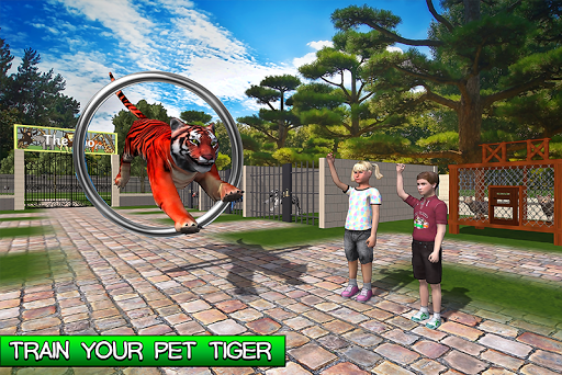 Family Pet Tiger Adventure - Gameplay image of android game
