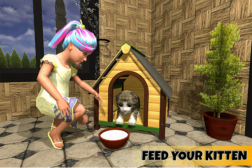 Kitten Game Pet Cat Simulator - Gameplay image of android game