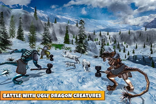Snow Tiger Game Family Survive - Gameplay image of android game