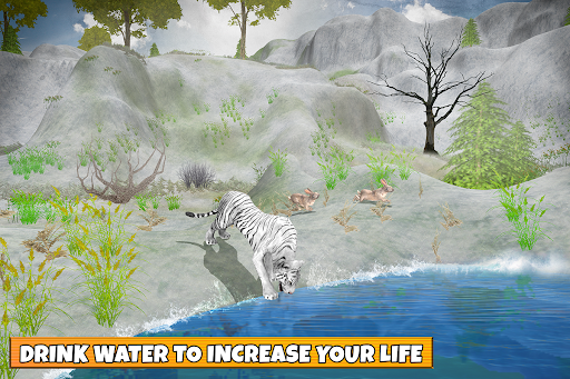 Snow Tiger Game Family Survive - Gameplay image of android game