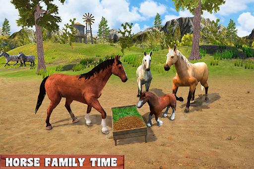 Wild Horse Simulator Game - Gameplay image of android game