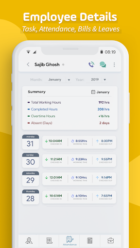 Attnd: Payroll Tracker App - Image screenshot of android app