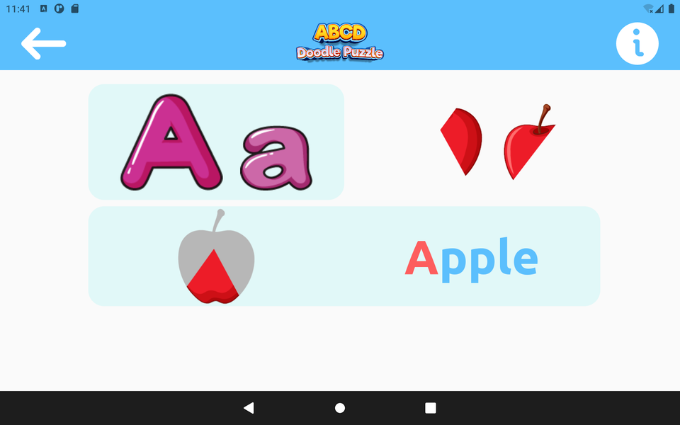 ABCD Doodle Puzzle - Gameplay image of android game