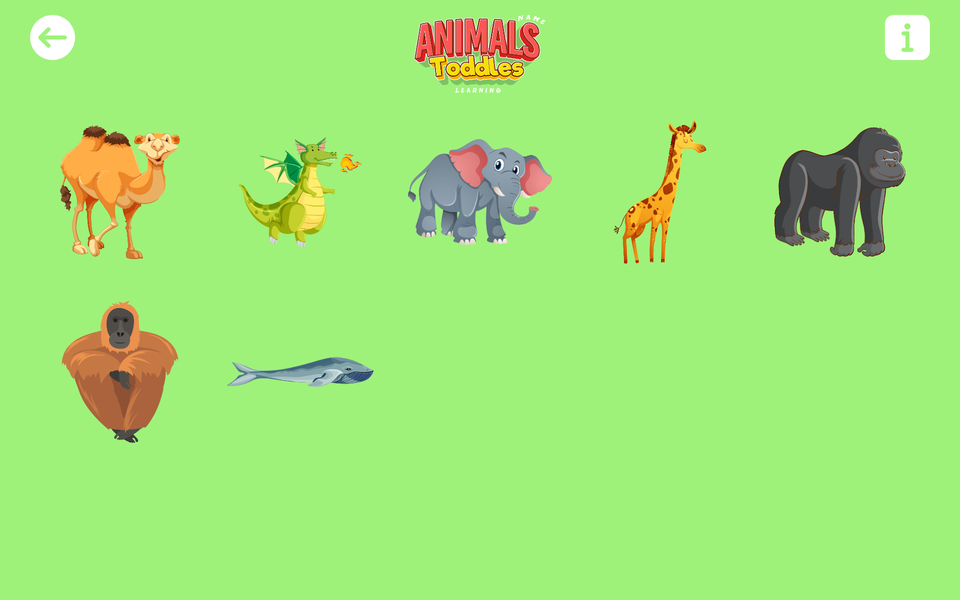 Animals Name Learning Toddles - Image screenshot of android app
