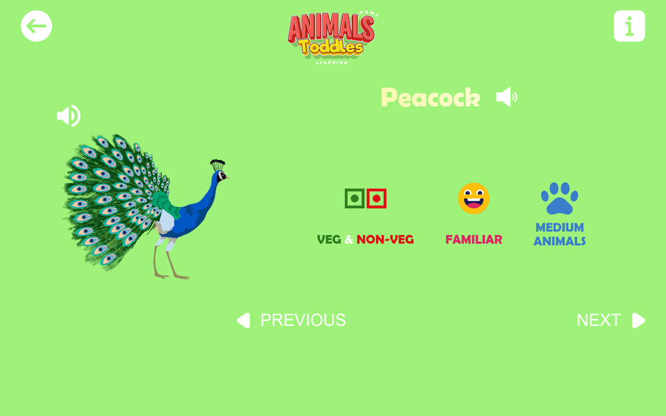 Animals Name Learning Toddles - Image screenshot of android app