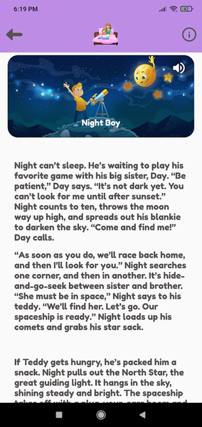 Bedtime Story - Image screenshot of android app