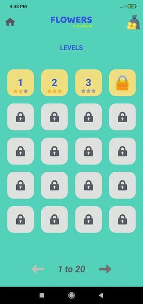 Flowers Puzzle Crossword - Gameplay image of android game