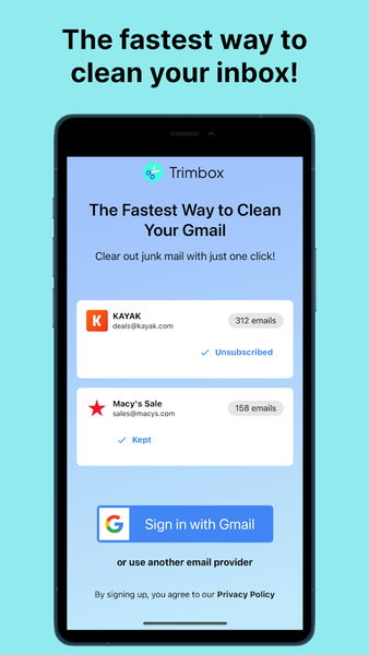 Trimbox: Easy Email Cleaner - Image screenshot of android app