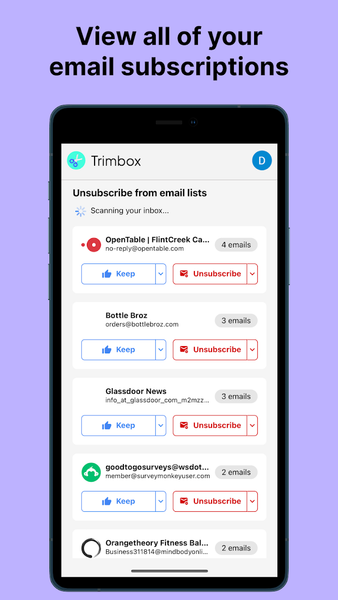 Trimbox: Easy Email Cleaner - عکس برنامه موبایلی اندروید