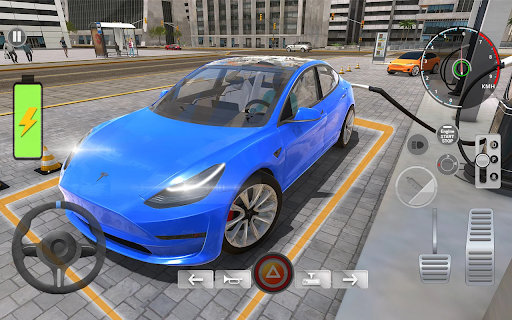 EV Car Simulator 3D: Car Games - Gameplay image of android game