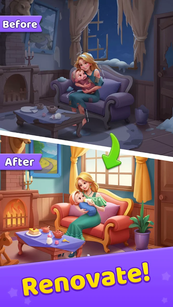 Match Family: Triple Match 3D - Gameplay image of android game
