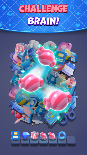 Tile Match With 3D Toys - Gameplay image of android game