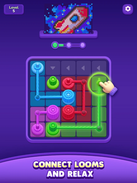 Loom Flow - Connect Colors - Gameplay image of android game