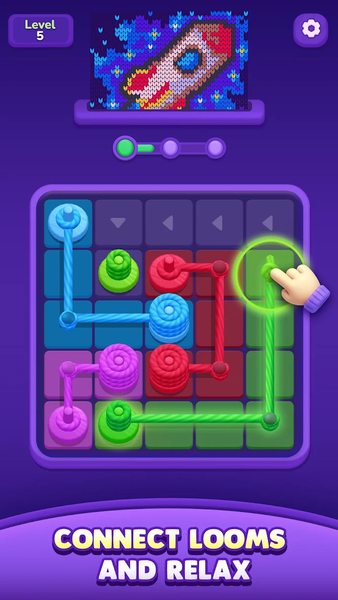 Loom Flow - Connect Colors - Gameplay image of android game