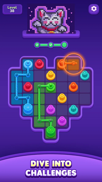 Loom Flow - Connect Colors - Gameplay image of android game