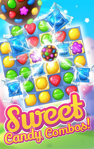 Delicious Sweets Smash : Match 3 Candy Puzzle 2020 - Gameplay image of android game