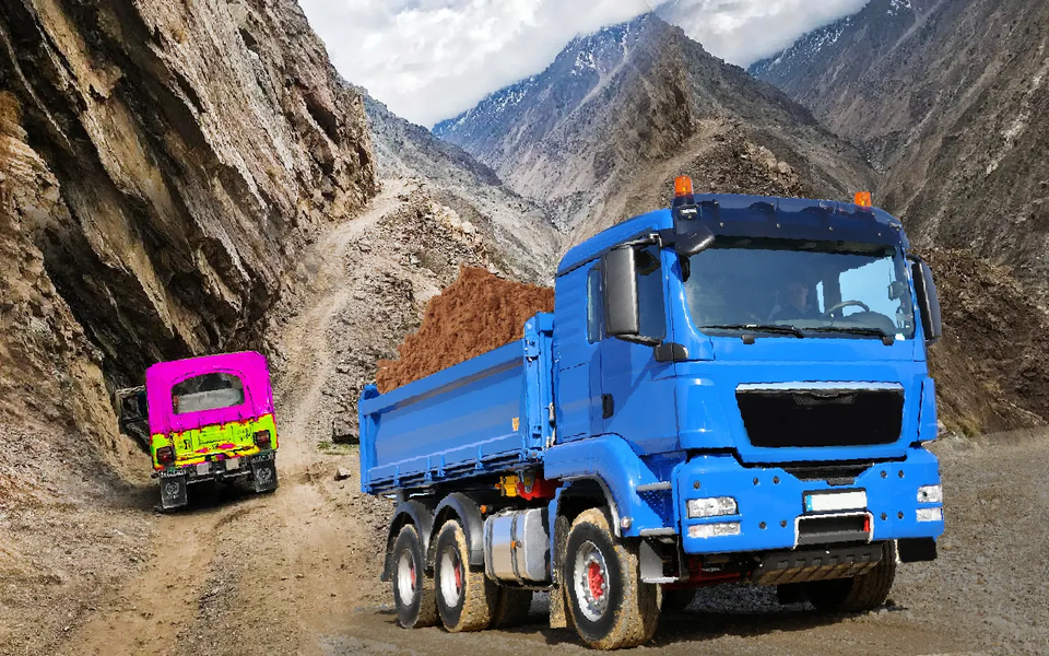 Dump Truck 3D Games - Gameplay image of android game