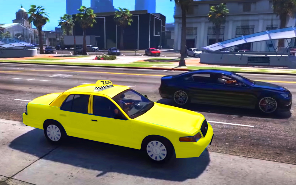 Taxi Driving Simulator 3D - Gameplay image of android game