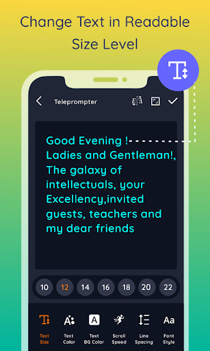 Teleprompter - Image screenshot of android app