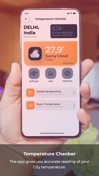 Weather & Temperature Checker - عکس برنامه موبایلی اندروید