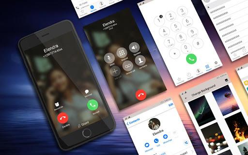 Phone X Full i Call Screen With Dialer - Image screenshot of android app