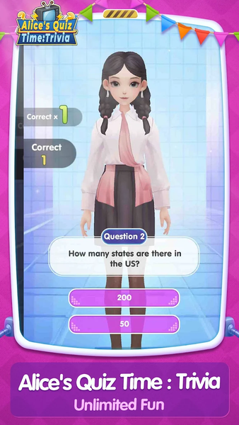Alice's Quiz Time:Trivia - عکس بازی موبایلی اندروید