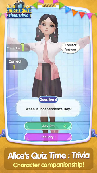 Alice's Quiz Time:Trivia - عکس بازی موبایلی اندروید