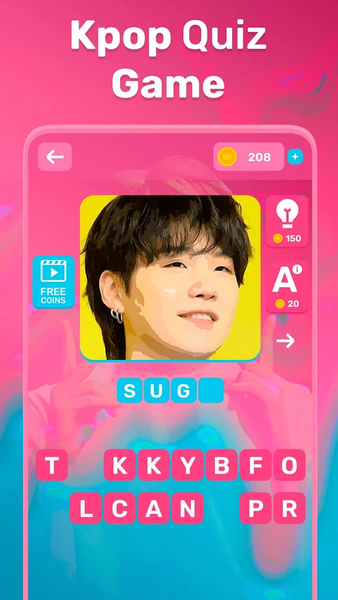 Kpop Quiz Game 2023 - Gameplay image of android game