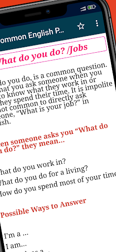Common Phrases in English - عکس برنامه موبایلی اندروید
