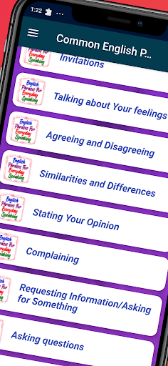 Common Phrases in English - عکس برنامه موبایلی اندروید