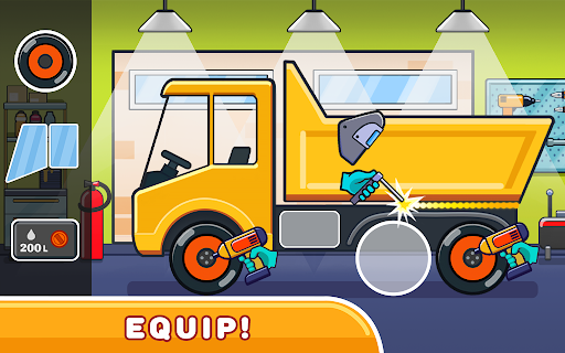 Car games for kids: building and hill racing - Image screenshot of android app