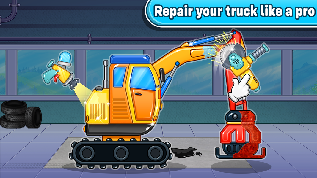 Truck Games Build House Kids ۲ - عکس بازی موبایلی اندروید
