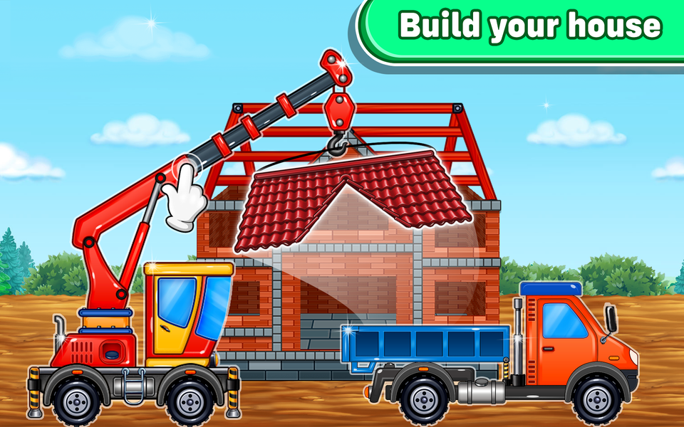 Truck Games Build House Kids 2 - Gameplay image of android game