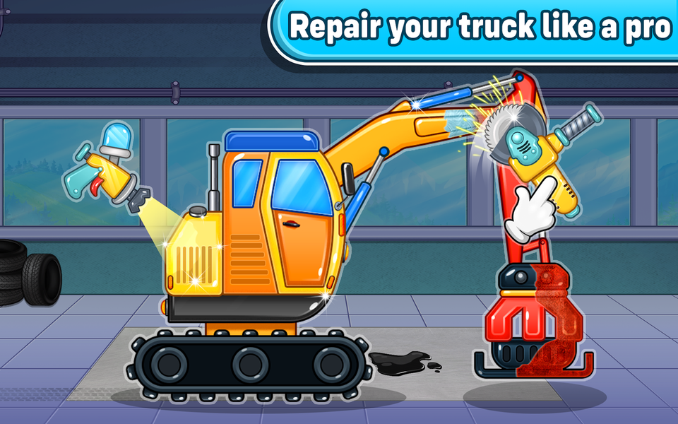 Truck Games Build House Kids ۲ - عکس بازی موبایلی اندروید