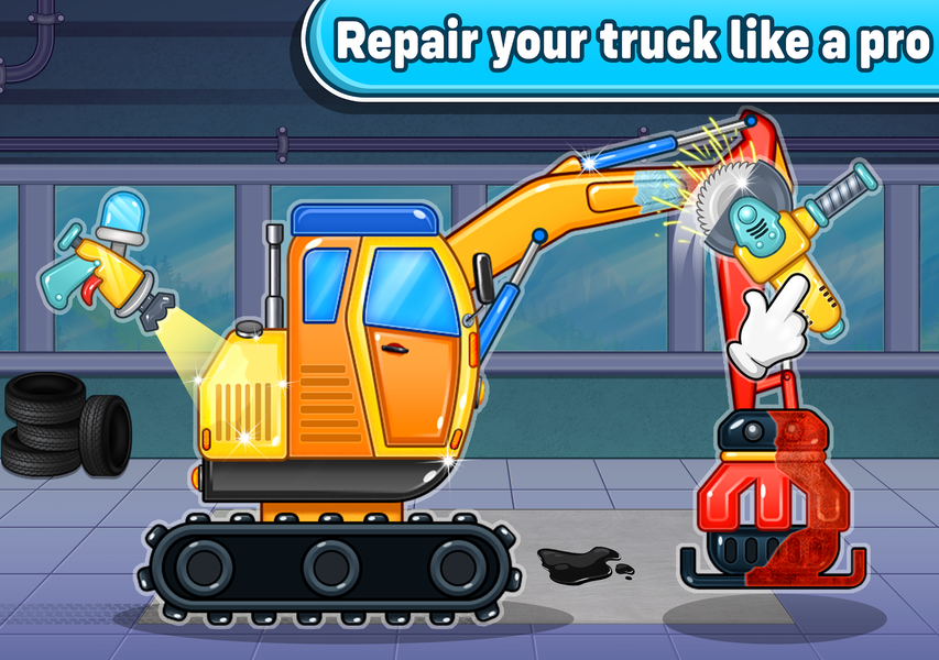 Truck Games Build House Kids ۲ - عکس بازی موبایلی اندروید