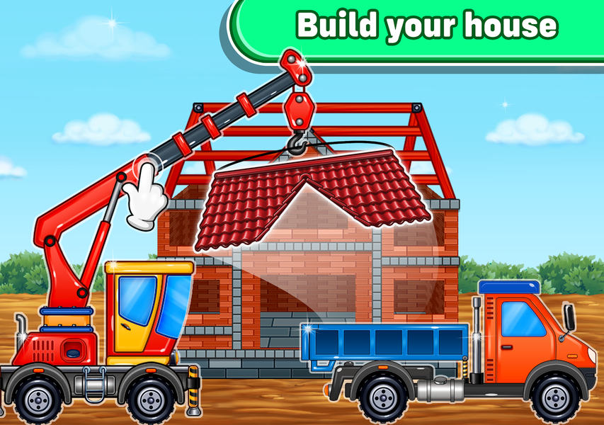 Truck Games Build House Kids ۲ - عکس بازی موبایلی اندروید