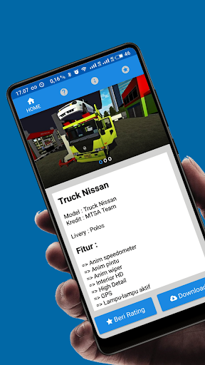 Mod BUSSID : Truck Nissan Muatan Mobil - Image screenshot of android app