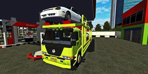 Mod BUSSID : Truck Nissan Muatan Mobil - Image screenshot of android app