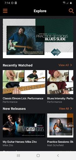 TrueFire Guitar Lessons - Image screenshot of android app