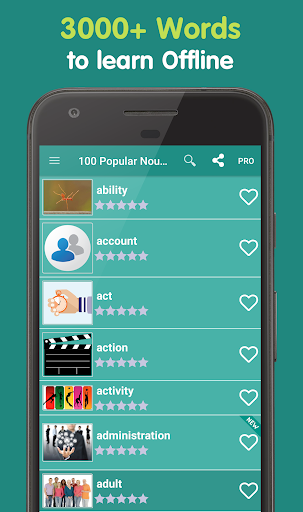 English vocabulary by picture - Image screenshot of android app
