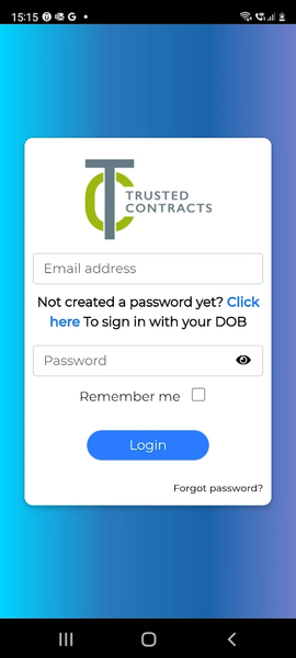 Trusted Contracts E-Timesheets - Image screenshot of android app